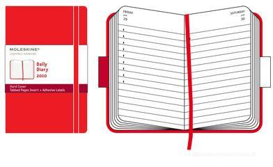 Moleskine pocket diary. Agenda giornaliera 2010 copertina rigida rossa Moleskine pocket diary. Agenda giornaliera 2010 copertina rigida rossa