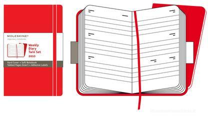Moleskine pocket. Twin Set. Agenda-taccuino settimanale 2010 copertina rigida rossa