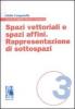 Spazi vettoriali e spazi affini. Rappresentazione di sottospazi