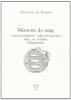 M�moire du sang. �Contre-initiation�, culte des anc�tres, sang, os, cendres, paling�n�sie