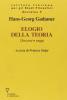 Elogio della teoria. Discorsi e saggi