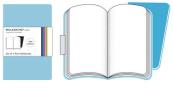 Moleskine. Set 2 taccuini Volant a pagine bianche copertina azzurra