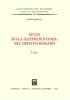 Studi sulla �rappresentanza� nel diritto romano
