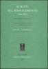 Scritti sul Rinascimento (1852-1872)