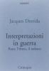 Interpretazioni in guerra. Kant. L'ebreo, il tedesco