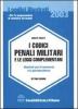 I codici penali militari e le leggi complementari