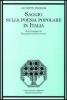 Saggio sulla poesia popolare in Italia