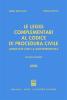 Le leggi complementari al Codice di procedura civile. Annotate con la giurisprudenza