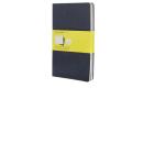 Moleskine large. Quaderni a quadretti - set da 3 pezzi copertina blu