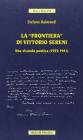 La frontiera di Vittorio Sereni. Una vicenda poetica (1935-1941)