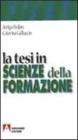 La tesi in scienze della formazione