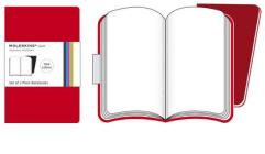 Moleskine. Set 2 taccuini Volant a pagine bianche copertina rossa