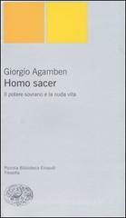 Homo sacer. Il potere sovrano e la nuda vita Homo sacer. Il potere sovrano e la nuda vita