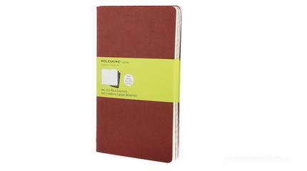 Moleskine large. Quaderni a pagine bianche - set da 3 pezzi copertina rossa Moleskine large. Quaderni a pagine bianche - set da 3 pezzi copertina rossa