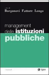 Management delle istituzioni pubbliche Management delle istituzioni pubbliche