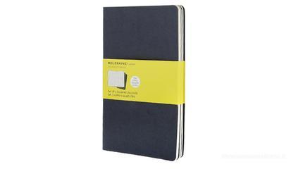 Moleskine large. Quaderni a quadretti - set da 3 pezzi copertina blu Moleskine large. Quaderni a quadretti - set da 3 pezzi copertina blu