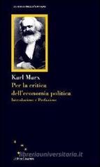 Per la critica dell'economia politica