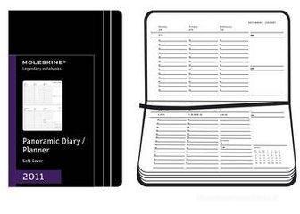 Moleskine 12 mesi - Panoramic Diary - Pocket - Copertina rigida nera 2011