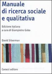 Manuale di ricerca sociale e qualitativa Manuale di ricerca sociale e qualitativa