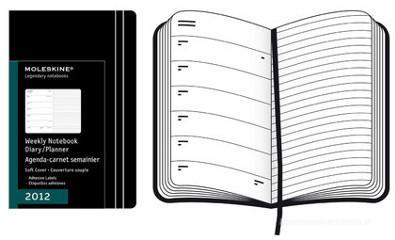 Moleskine 12 mesi - Weekly Notebook Diary - Pocket - Copertina morbida nera 2012 Moleskine 12 mesi - Weekly Notebook Diary - Pocket - Copertina morbida nera 2012