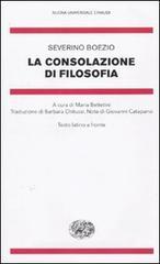 La consolazione di filosofia. Testo latino a fronte
