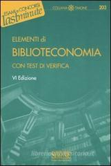 Elementi di Biblioteconomia. eBook