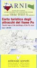 Carta turistica degli attracchi del fiume Po