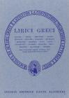 Lirici greci. Versione interlineare