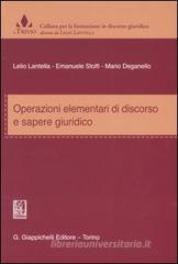 Operazioni elementari di discorso e sapere giuridico