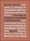 I colloqui di Mussolini con Brand e Zarathustra