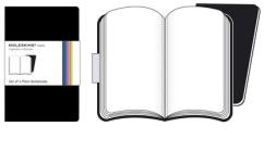 Moleskine large. Set 2 taccuini Volant a pagine bianche copertina nera
