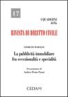 La pubblicit� immobiliare fra eccezionalit� e specialit�